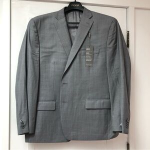 NWT Michael Kors wool blend sport coat jacket light grey with stretch 48 Reg